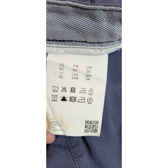 Hugo Boss Men's Chino Pants Blue Size 34 Casual Slim Fit Cotton Straight Leg - Picture 7 of 16